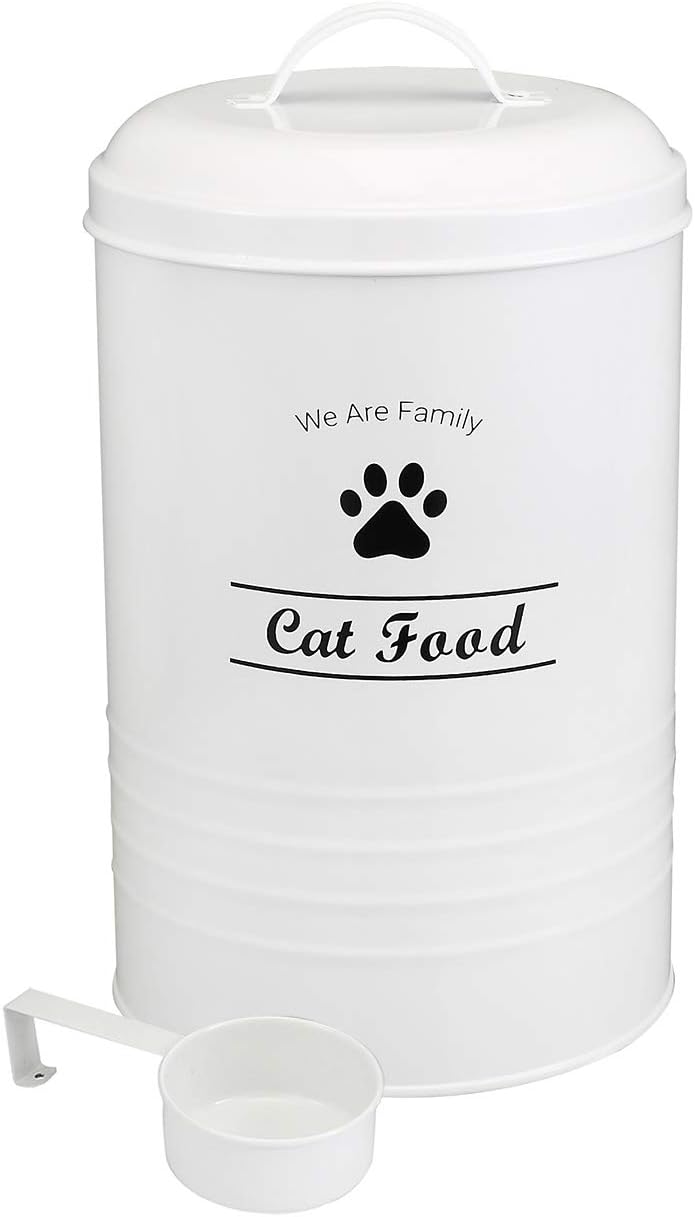 Pethiy Cat Food Container - Pets Good Cat Food Storage Canister, 4lbs Capacity - Scoop Included