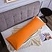 Federa Cotone 45x150 cm 1 PCS Arancione, Cuscino Letto in 100% Puro Cotone, Chiusura a Busta, Tinta Unita