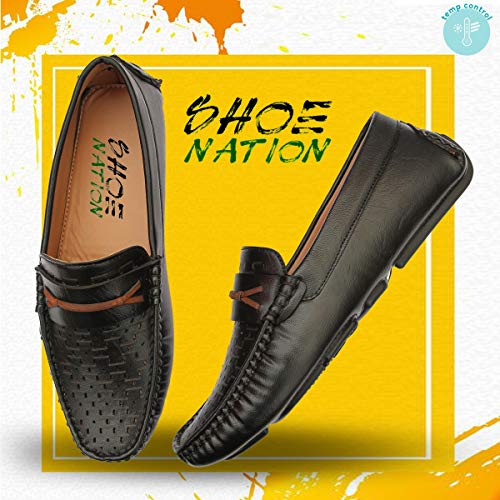 Buy Shoe Nation Slipon Driving Shoes for Mens and Youth Black at Amazon.in