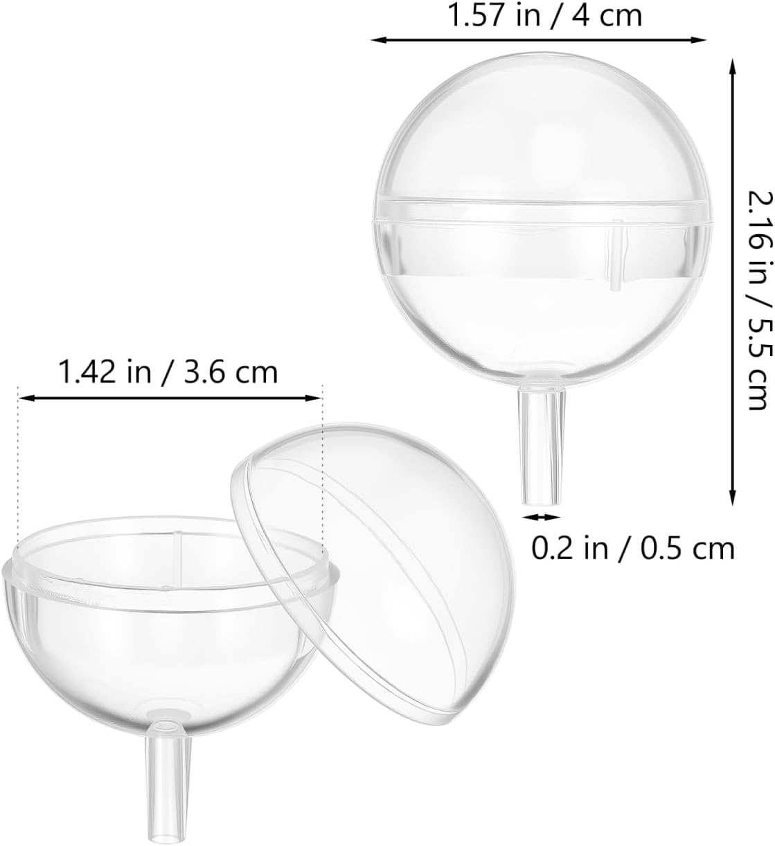 TOYANDONA 25pcs Clear Chocolate Holder Ball - Plastic Diy Truffle Packaging Boxes Candy Wrappers Chocolate Bouquet Holder for Valentines Day Arrangement Wedding Birthday