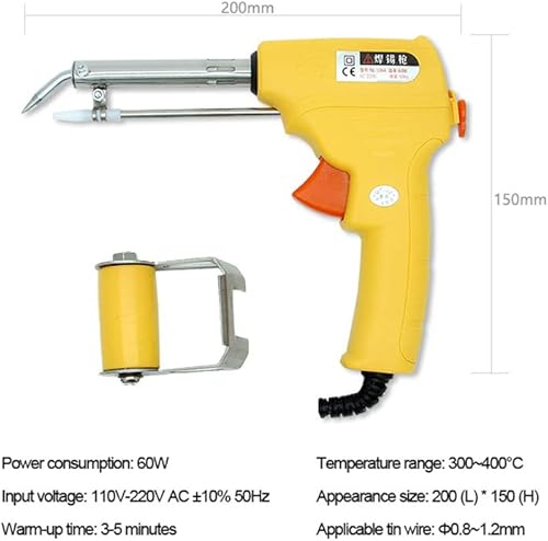 Miniatura 2 de Pistola de soldadura automática Kit de soldadura eléctrica de mano Herramienta de soldadura 110V 220V 60W para placa de circuito, bricolaje en casa,