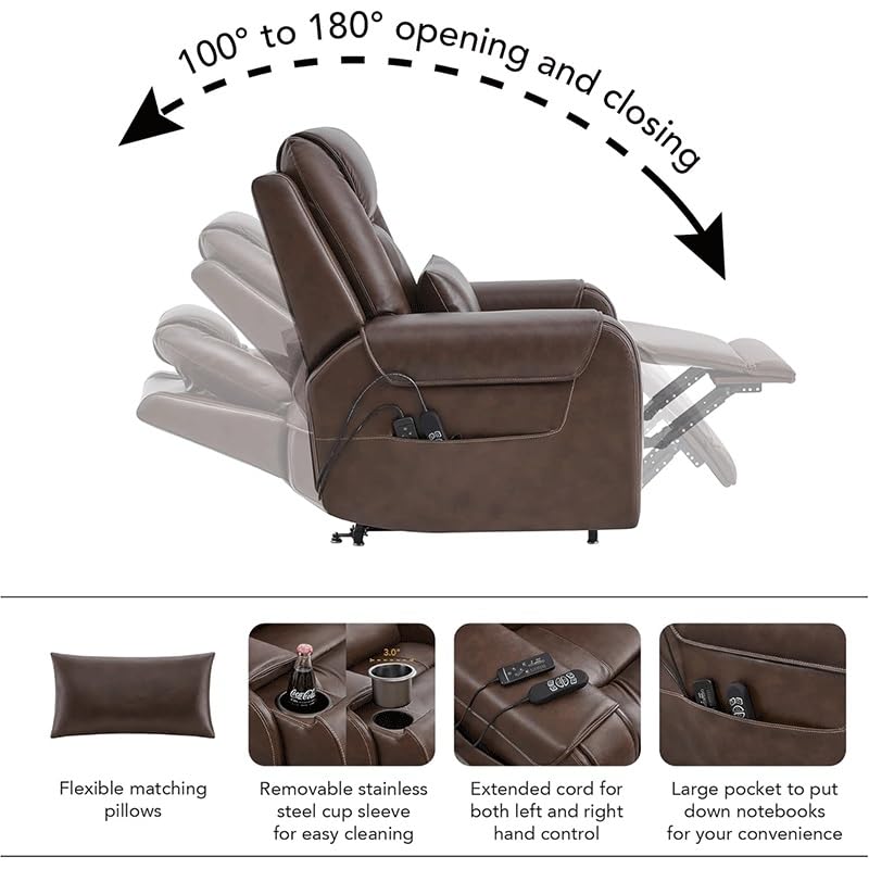 Sillón reclinable con elevador eléctrico color único miniatura 4