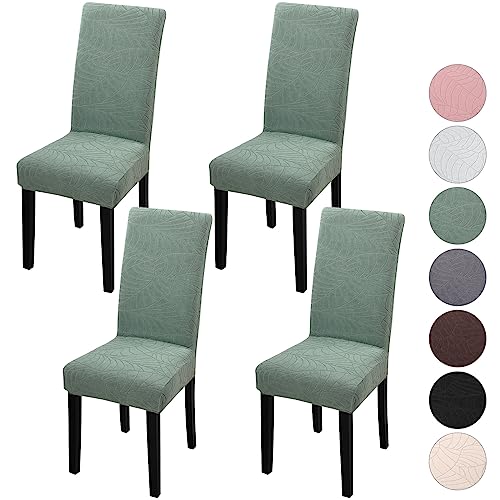 YISUN Dining Chair Covers, Chair Seat Covers Set of 4, Stretch Removable Washable Kitchen Chair Covers