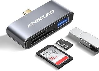Kinsound 3 in 1 USB C to SD/TF Card Reader with Type-C, SD, TF & USB Ports, Portable Micro SD Card to Type C Adapter Compa... Price In India