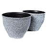Circlepattern2packlargedecorativeplasticplanterwithrusticfrenchcountrylookforindooroutdoornurserygardenpatioofficehomedecorlonglastingreusablelightweightwhitewash  Urban Country Home Decor Circle pattern 2 pack large decorative plastic planter with rustic french country look for indoor outdoor nursery garden patio office home decor long lasting reusable lightweight whitewash  urban country home decor
