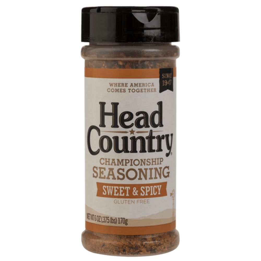 Head Country BBQ Championship Seasoning, Sweet & Spicy | BBQ Seasonings and Rubs | Smoking & Grilling Spices and Seasonings | 5.12 Ounce