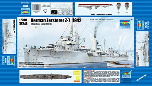 Maquette bateau German Destroyers Z de 7 1942 Trumpeter 05793 modèle kit