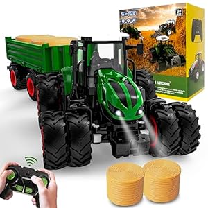 Pengbu Rc Ferngesteuerter Traktor mit Anhänger