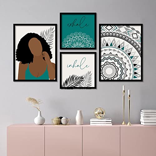 Image of KOTART Paintings Modern Art Wall Decor Framed Paintings for Bedroom Room Living Room - Framed Wall Posters /Paintings with Frame - Paintings for Wall Decoration Set of 4 (Art 9, Small (10x13 or 10x10 inch))