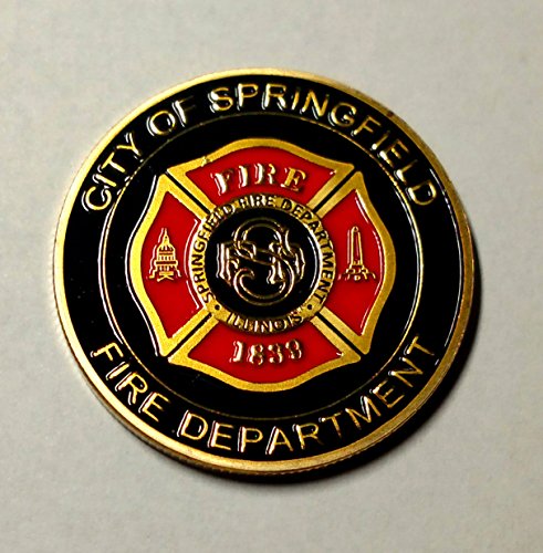 Springfield Fire Department Firefighter Colorized Challenge Art Coin
