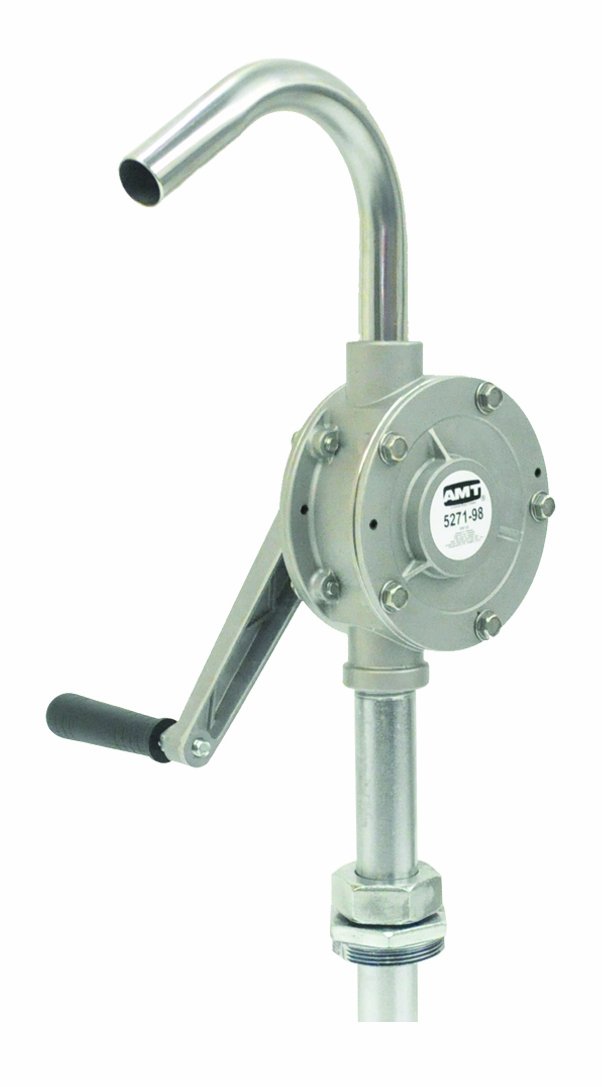 AMT Pump 5272-98 Rotary Drum Pump, Stainless Steel, 1" NPT Suction x 3/4" NPT Discharge Port