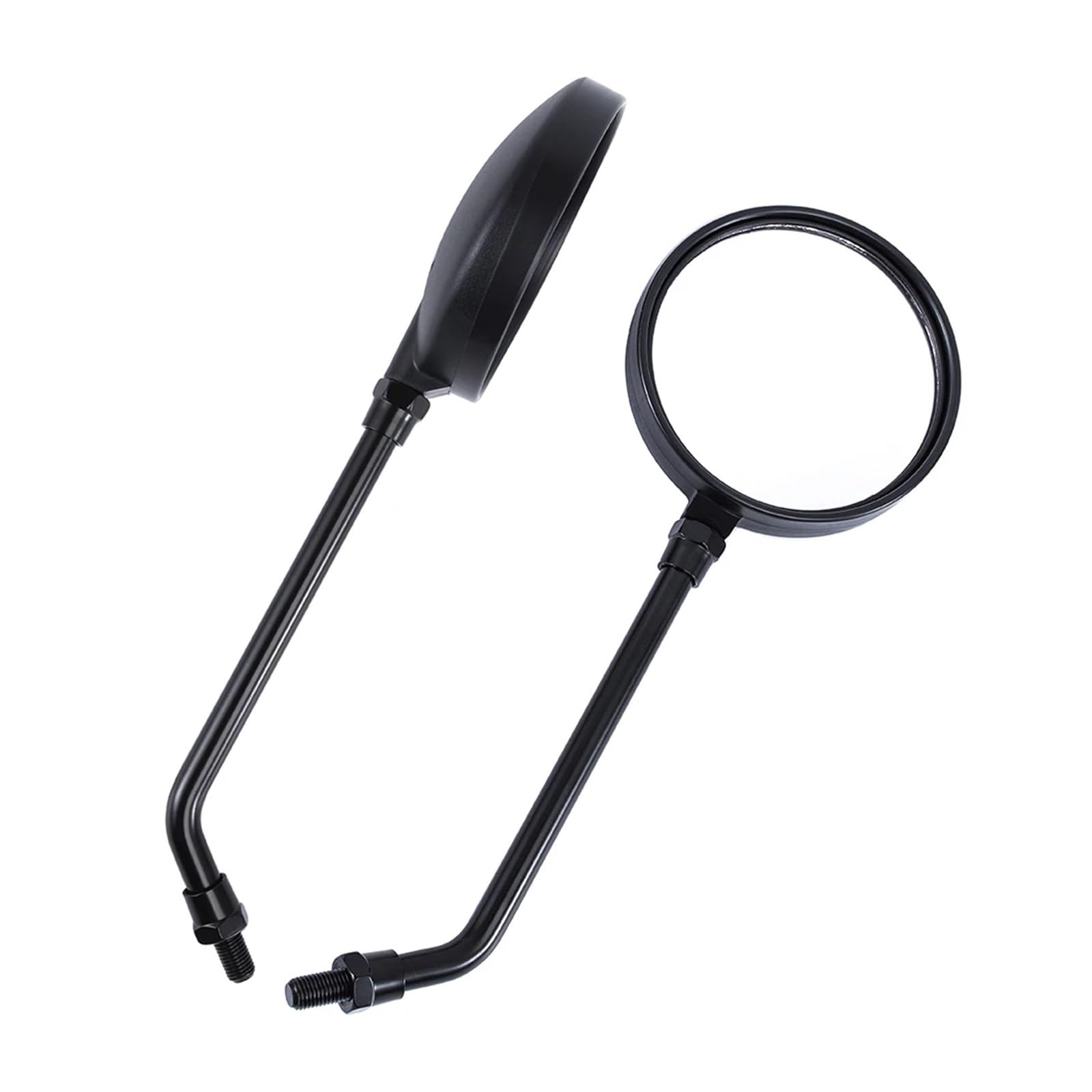 Specchietto Retrovisore per Bicicletta 1 paio di specchietti retrovisori rotondi neri da 10 mm for moto(Long Stem)