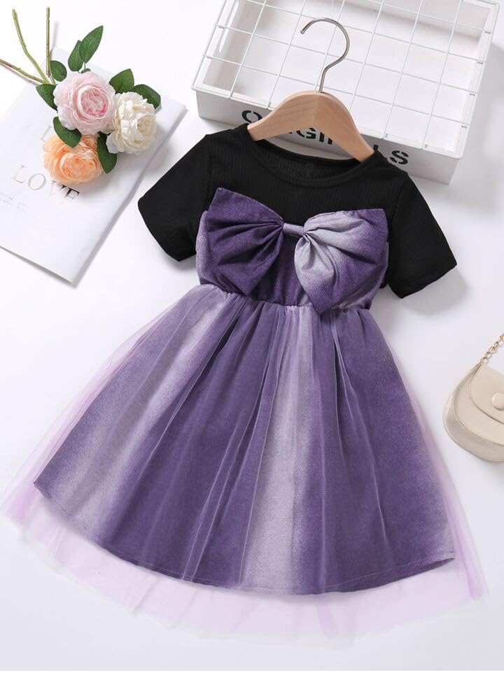 Image of TAGAS Girls Polka Dot Print Ruffle Trim Belted Dress||Dress for Girl || Fit & Flare Dress|| Short Sleeve Dress for Kids || Casual Dress||(KD-105)