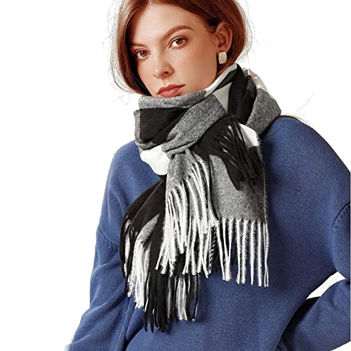 Women Plaid Long Soft Scarf Winter Fashion Cashmere Warm Scarves Wrap Shawl Men