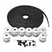 Drillpro 8Pcs 5mm 20Teeth Timing Pulley Wheel+GT2 5 Meters Timing Belt for 3D Printer