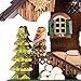 Cuckoo Palace Saint Bernard Chalet Cuckoo Clock – 32 cm Quartz Clock, Traditional Black Forest House Design, Brown