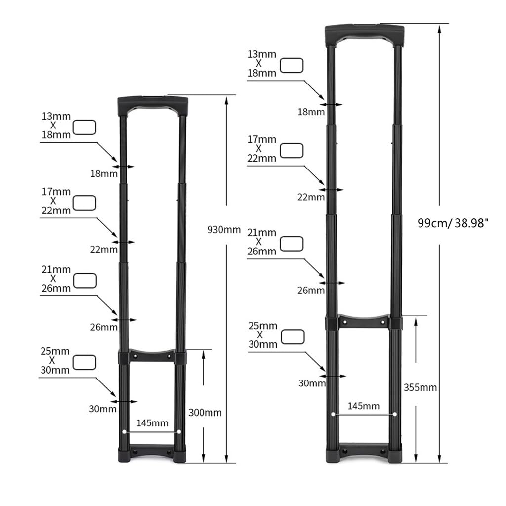Stebcece Lightweight Aluminum Telescopic Handle Replacement Easy to Install and Use