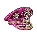 Watreketal Glinting Captain Hat Colorful Rhinestones Cool Sequins For Women Festive Costume Decorative Crystal Fashionable Headpiece