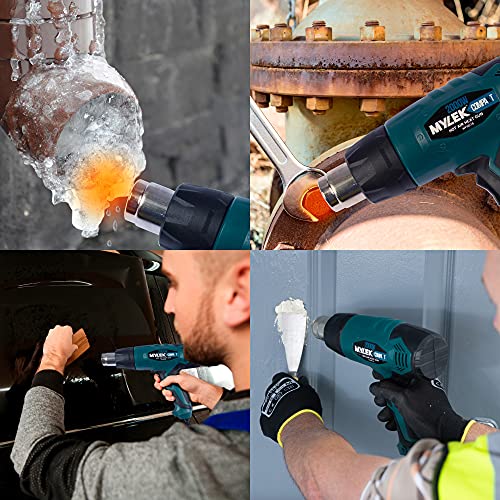 MYLEK Hot Air Heat Gun 2000W - Professional DIY Crafting, Paint Stripper, Shrinking PVC, Wrapping, Embossing, Thawing, Bending Plastic, 2 Temperatures Max 650°C, Accessory Kit & Safety Equipment 8 MYLEK Hot Air Heat Gun 2000W - Professional DIY Crafting, Paint Stripper, Shrinking PVC, Wrapping, Embossing, Thawing, Bending Plastic, 2 Temperatures Max 650°C, Accessory Kit & Safety Equipment - Image 8