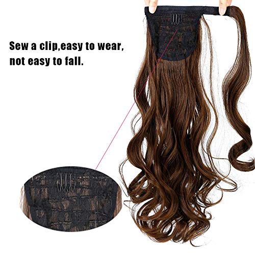 Queue de cheval en cheveux humains ondulés RemeeHi pour un volume immédiat de 66cm