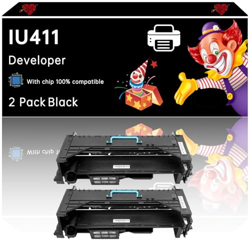 Tonzxce IU411 Developer Unit+Drum Unit Compatible with Konica Minolta Bizhub 223 283 363 423 36 42 Printers, Enhanced Durability, Ideal for High-Volume Printing (2-Pack Black)