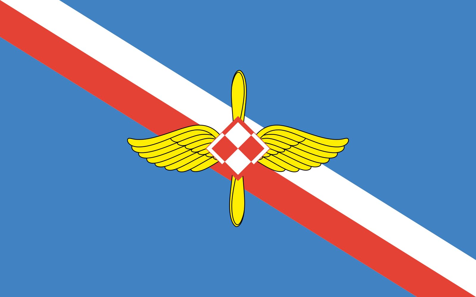 Drapeau Polish Air Force décoration murale grand format XL pavillon historique 55-59