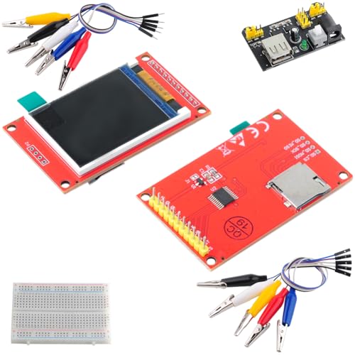 Image of 2pcs 1.8 inch SPI TFT Display ST7735S + 1 Set Breadboard Power Module Jumper Wire