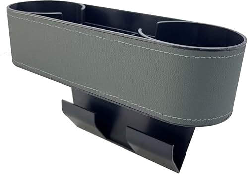 Portavasos para organizador de espacio de asiento de automóvil, soportes multifuncionales para bebidas con cubierta de piel sintética, inserto