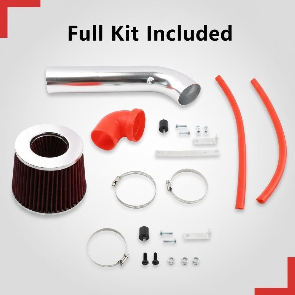 Cold Air Intake Kit Fit for 1991-1995 Jeep Wrangler with 2.5L L4 / 4.0L L6 Engine, Heat - Resistant Aluminum Pipe, High - Flow Filter