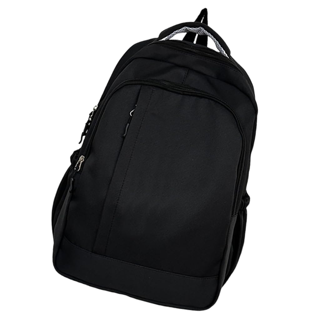 Mochila de moda para niña de nailon negro estilo bohemio juvenil 8