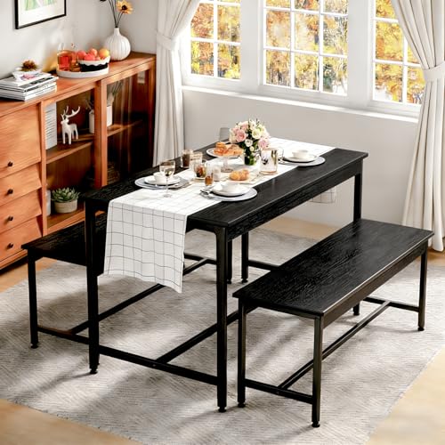 Catálogo para Comprar On-line Comedor Cuadrado 4 Sillas de esta semana. 47 KVOZEN Mesa de Comedor 3 Piezas, Mueble para la Cocina con Banco Almacenamiento, Mesa Minimalista y Muebles de Madera, Comedores Minimalistas para 4 Personas, Mesas Comedor y...