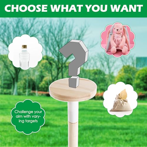 Wooden Limbo Game&Flying Disc Toss Game 2 in 1 Game Set,5ft Tall Limbo Stick Set Limbo Kit for Adults Family,Backyard Games Lawn or Outdoor Games -Easy to Set Up and Play Anywhere by DiyNew - Used condition - Image 3