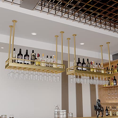 Étagère de décoration de vin suspendue en métal noir au design épuré - 7