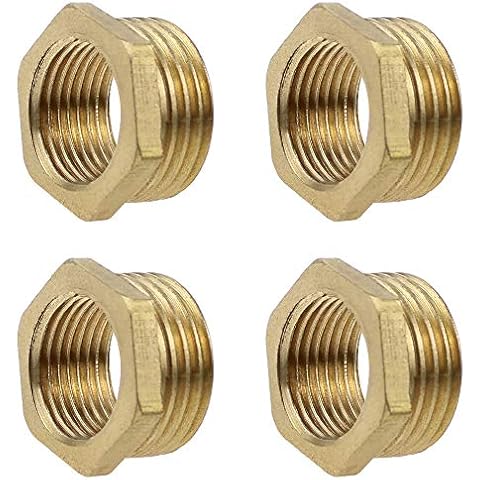 RtottiM 3/8"x 1/2" Reducing Connector Male x Female Reduction Nipple Union Fittings Female Adaptor Cover