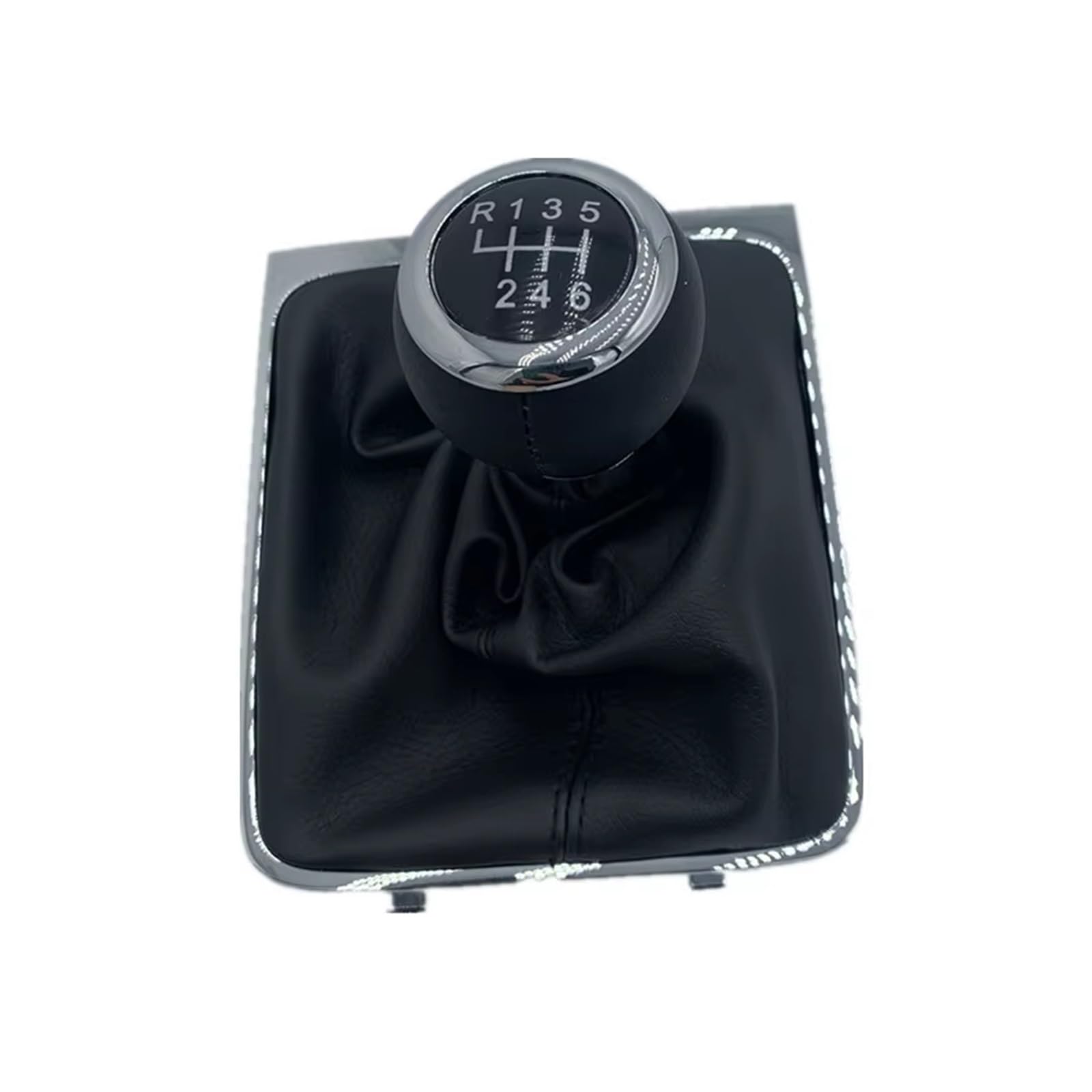 KOEHXJ Shift Gear Knob Cover for VW for Passat for B6 for Sedan 2006 2007 2008 2010 Car Manual 6 Speed Gear Stick Shift Knob Level Leather Boot