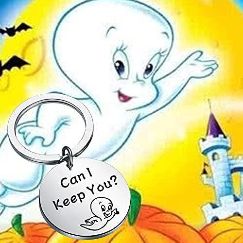 FAADBUK Cartoon inspired Gift Ghost Keychain Can I Keep You Halloween Horror Gift3
