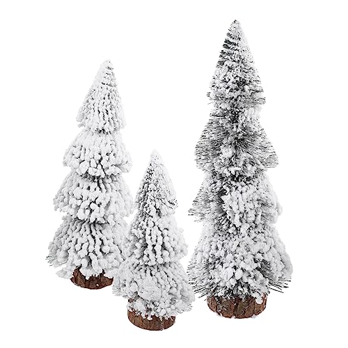 OFFSCH 3 peças pequena árvore de Natal pequena pinho decoração de casa mini pinho árvores artificiais árvore artificial mini árvores para artesanato árvore de Natal artificial madeira