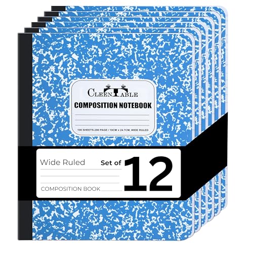 Carnet de notes scolaires CLEENTABLE 24,5x19,5 cm lot de 12 cahiers de composition lignés
