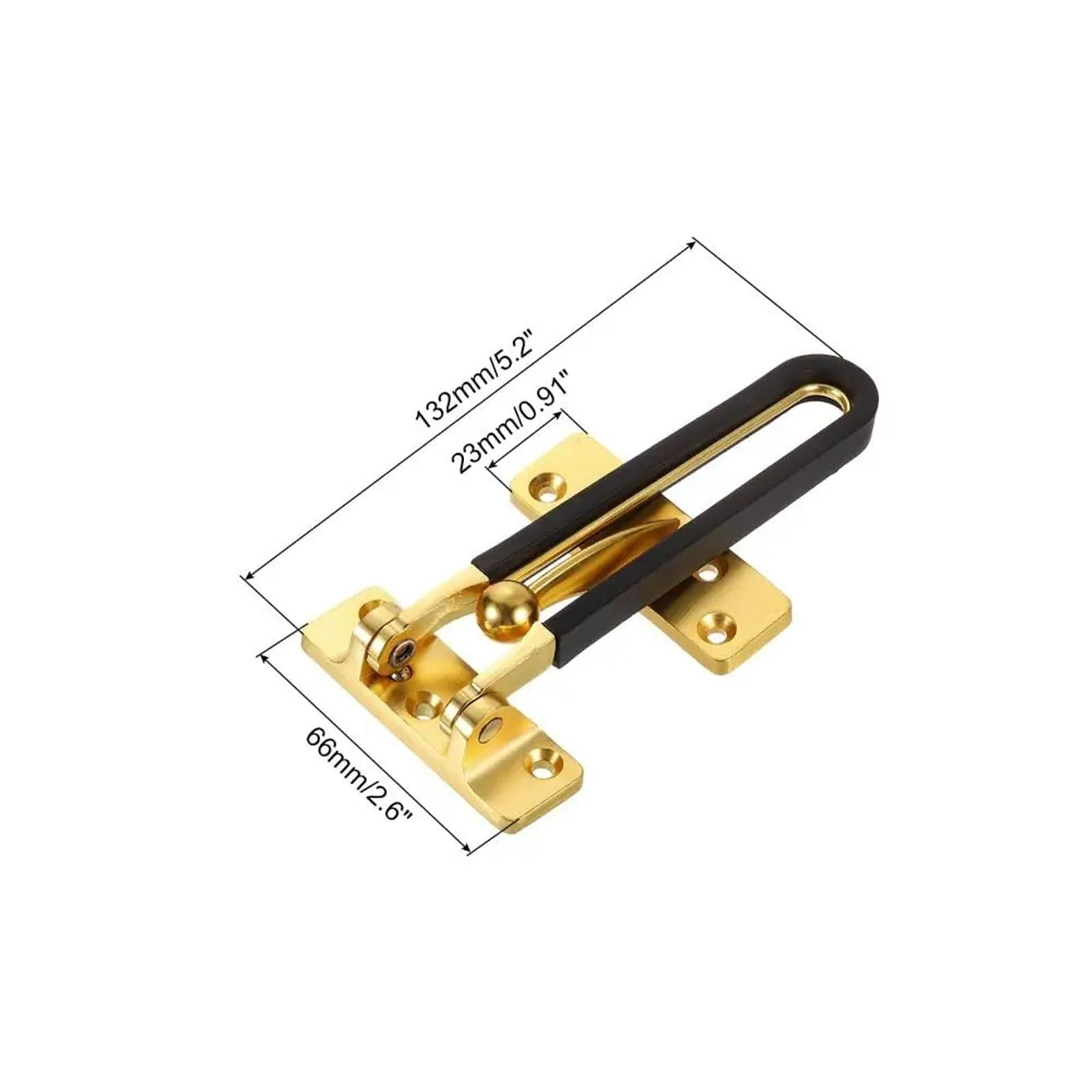 2 stücke Versicherung Zink-legierung Schiebetür Fangen Solide Bolzen Stumm Schnalle FüR TüRen(Gold)