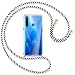 Produktbild mtb more energy® Handykette kompatibel mit Realme 5, Realme 5i (6.5'') - Black & White/Gold - Smartphone Hülle zum Umhängen - Anti Shock Strong TPU Case
