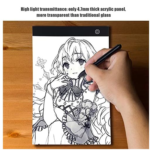 KIMISS A4 USB Led, Tablero de Dibujo de Trazado de Caja de Luz Pintura de Plantilla de Diamante Led (Brillo Ajustable de 3 Niveles) (Brillo de 3 Niveles)