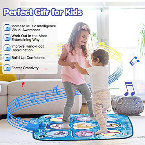 image for BAIAI Dance Mat Toys, Touch Play Electronic Dance Pad with LED Lights 