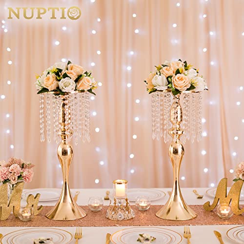 NUPTIO Tall Vase Table Centerpiece, 21.3", Gold, 10 Pcs by NUPTIO - Image 3