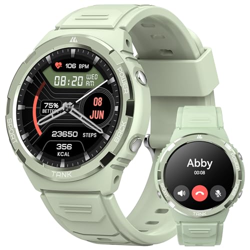 KOSPET Smartwatch Damen/Hrren, 1,3" AMOLED Always-On Display Fitnessuhr mit Telefonfunktion und 50M Wasserdicht 70 Sportmodi 24H Pulsmesser/Schlafmonitor SpO2 Schrittzähler Uhr Aktivitätstra