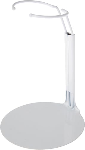 Plymor DSP-4175W - Soporte para muñecas ajustable blanco, se adapta a muñecas o figuras de acción de 7, 7.5, 8, 8.5 y 9 pulgadas, la cintura es de