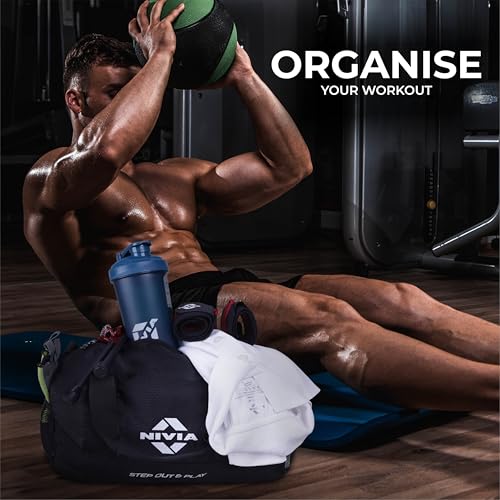 NIVIA Beast Gym Bag-4 Polyester/Unisex Gym Bags/Shoulder Bag for Men & Women with Separate Shoes Compartment/Carry Gym Accessories/Fitness Bag/Sports & Travel Bag/Sports Kit - Image 4