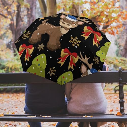 Parapluie pliant papillon avec structure renforcée haute densité