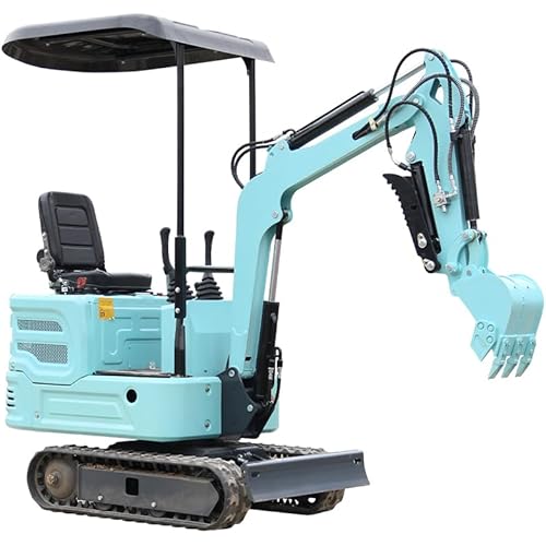 Mini excavator, 1.4 ton mini crawler excavator with Kubota two cylinder engine and 1562mms digging depth, mini excavator for construction farm garden with adjustable seat and rubber tracks
