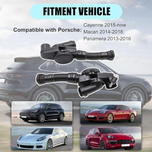 XQSMWF 2PCS Left and Right Engine Crankcase Vent Valves Compatible with Porsche Cayenne Macan Panamera 2013-2018# 94610723077 94610722977 by XQSMWF - Image 2