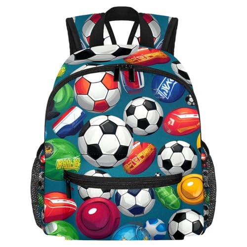 Sac à dos football enfant 25x30 cm multicolore pour l'école maternelle et primaire